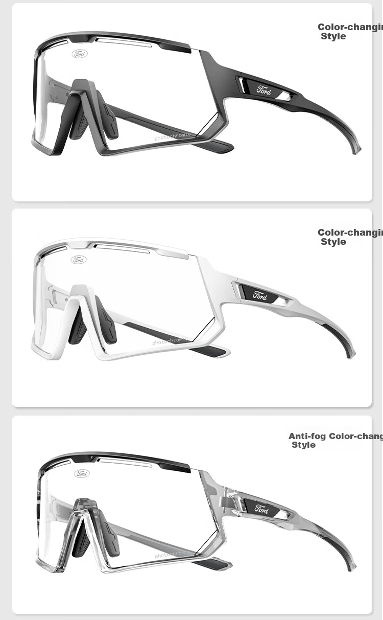 Fute Outdoor Cycling Running Hiking Glasses, Day And Night Use Polarized Goggles, Color-Changing Pink - F166-01 4