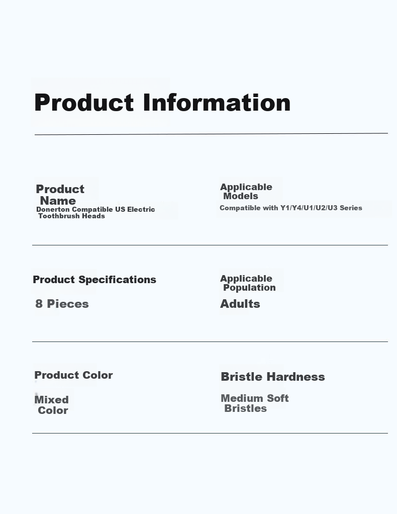 Dong Nai Lun Compatible with Usmile Electric Toothbrush Heads, Universal Replacement Brush Heads for Y30, Y30PRO, Y20, Y10, P10, P20, P1, P3 Models, Marble No. 1 Individually Packaged 7