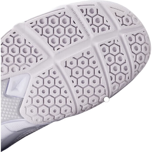 KUMPOO Badminton Shoes for Men And Women, Professional All-Round Sports Shoes, Breathable Shock-Absorbing Wear-Resistant KHR-E19 Silver Size 42