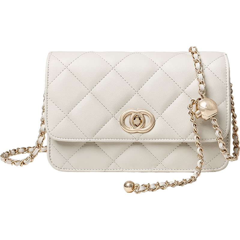 C.BANNER Leather Handbag, Women's Quilted Link Bag, Small Square Shoulder Crossbody Bag, Brand Birthday Gift for Girlfriend on May 20