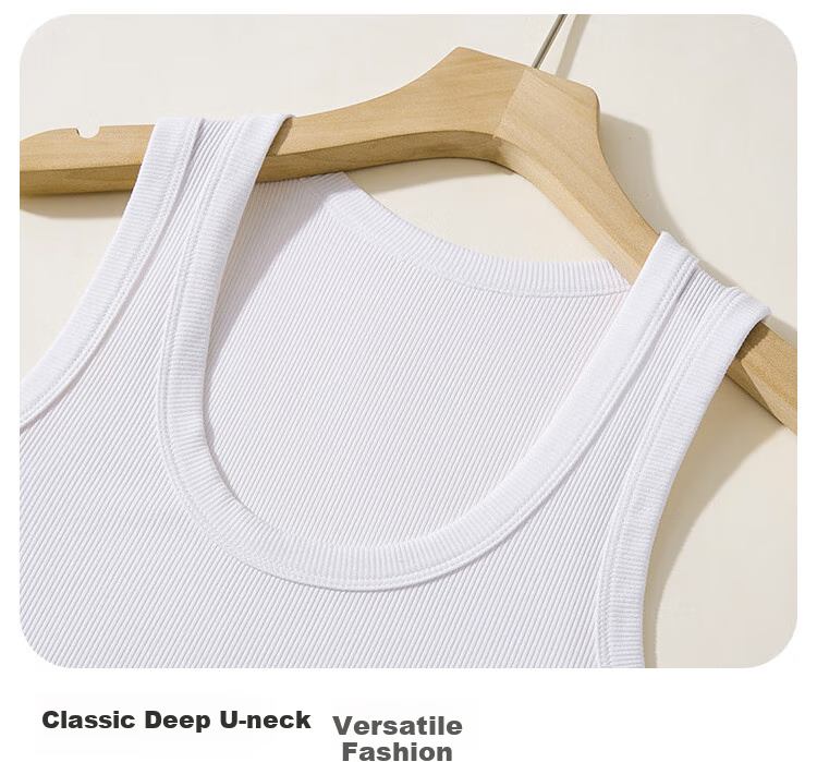 MiiOW U-Neck Tank Top for Women, Lightweight Summer Wear, Anti-Exposure Inner Layer, Elastic Camisole, Sleeveless Beautiful Back Top 7
