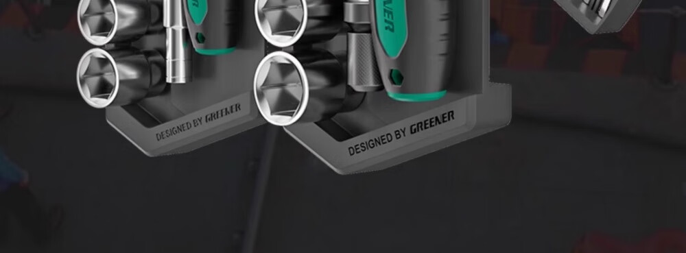 GREENER Ratchet Socket Wrench Hexagon Multifunctional Combination Set Quick Torque Tool 27-Piece Kit 11