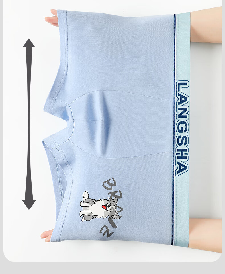 Langsha Children's And Teenage Underwear, Boys' Pure Cotton Boxer Briefs, Student Puberty Underpants, Large Size Shorts for Male Students 9