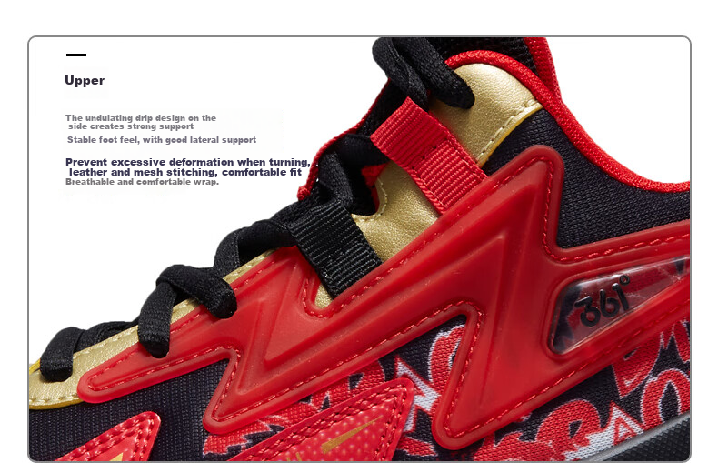 361° Hanjiang | Children's Basketball Shoes, Summer Practical Training, Youth Hard Court Wear-Resistant Basketball Shoes, Blue, Size 41 25