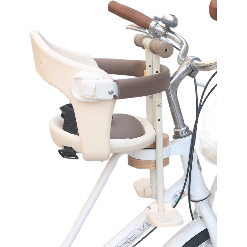 Osagie C21 Retro Bicycle with Child Seat, Vintage Commuter Bike with Baby Seat, Machado Coffee Color