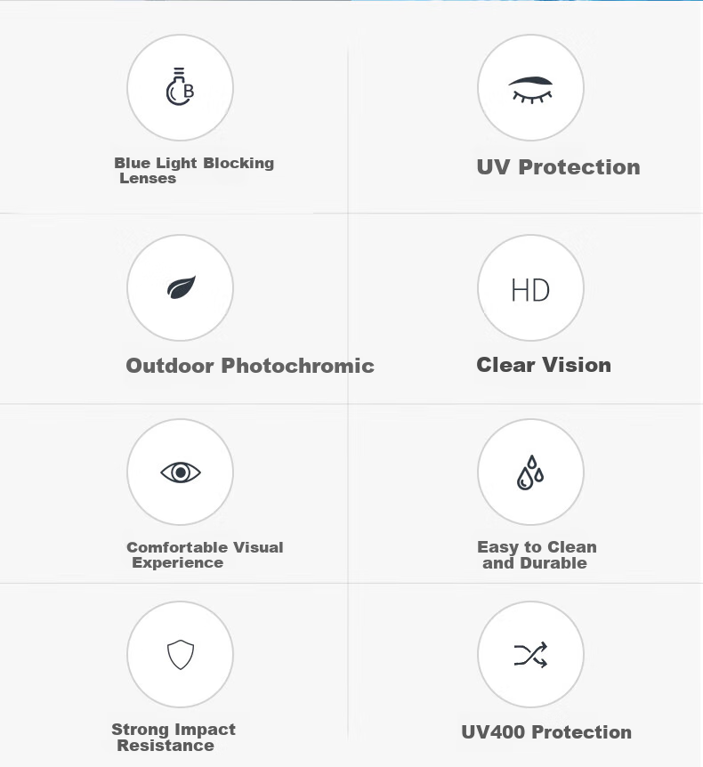 Jimmy Orange Anti-Blue Light Radiation Glasses for Men And Women, Office Photochromic Browline Gaming Protective Outdoor Non-Prescription Eyeglass Frames 2