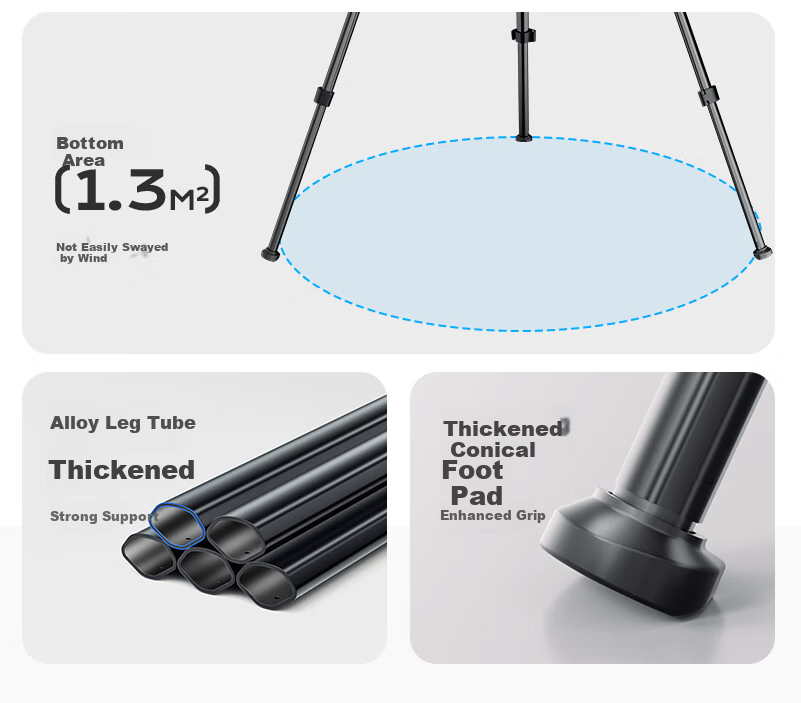 Llano Lightweight S Camera Tripod Stand Professional DSLR Mirrorless Camera Photography Tripod for Fuji Sony Anti-Shake Shooting Recording Live Streaming Outdoor Alloy Fish Light Stand 6