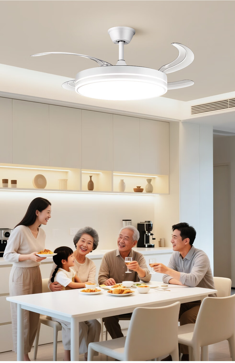 ARROW Large Living Room LED Ceiling Light Set Bedroom Simple Living Room Ceiling Light Zhongshan [Installation Included] 7