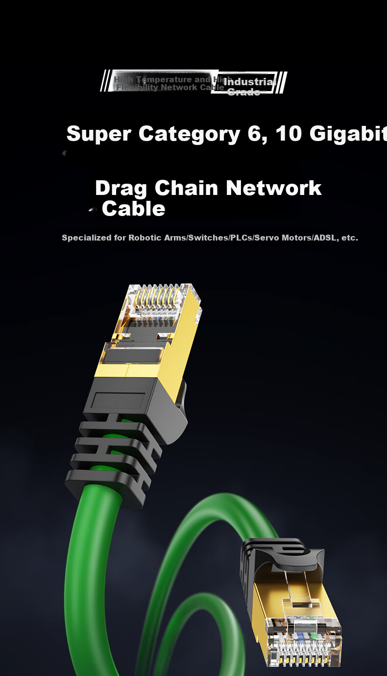 CABLE CREATION CAT6A High Flexibility Industrial Grade Patch Cable Network Cable 10 Gigabit Shielded Ethernet Cable for Data Center Engineering, Heat Resistant Computer Broadband Home Pre-Made Patch Cord 1m 1