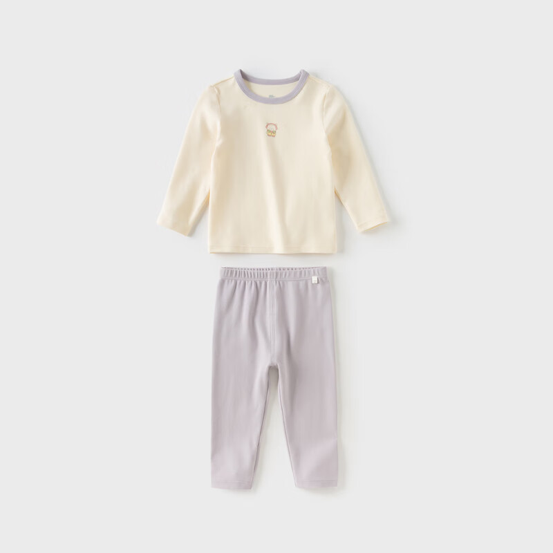 DAVE & BELLA Children's Underwear Set, Boys' Autumn Top And Pants, Girls' Antibacterial Two-Piece Autumn Outfit