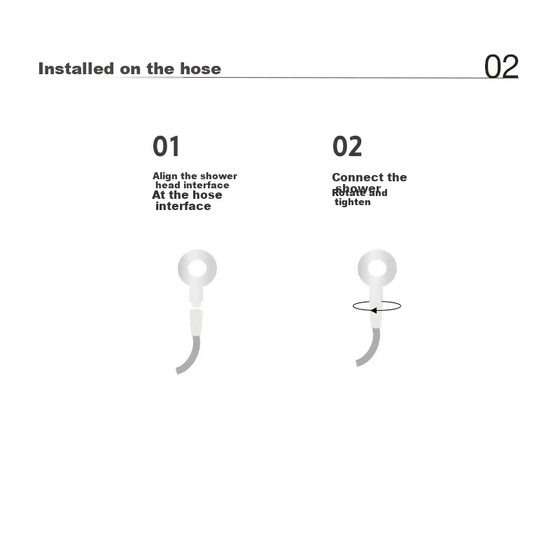 LALAPERCARE Space Ring Pressure-Boosting Shower Head, Handheld Filtered Shower, Bathroom Slim Waist Spiral Water Outlet Shower Head SL-700 10