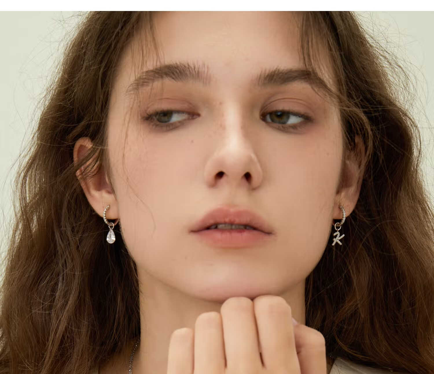 Arsis Silver Art Letter Stud Earrings for Women, Fashionable Versatile Birthday Gift for Girlfriend, Art Letter Stud Earrings (K) 8