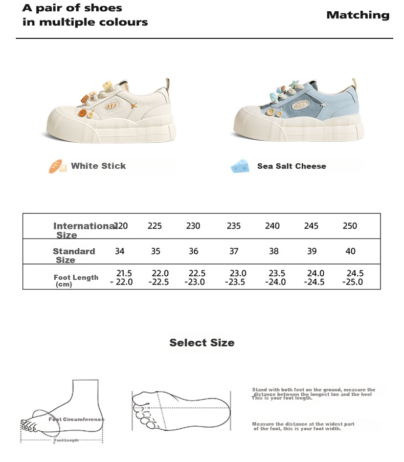 TTTJ Soft-Soled White Sneakers for Women, Thick-Soled Heightening, Comfortable for Long-Standing, Breathable Canvas Shoes, Sports Casual Commuter Chunky Skateboard Shoes 20