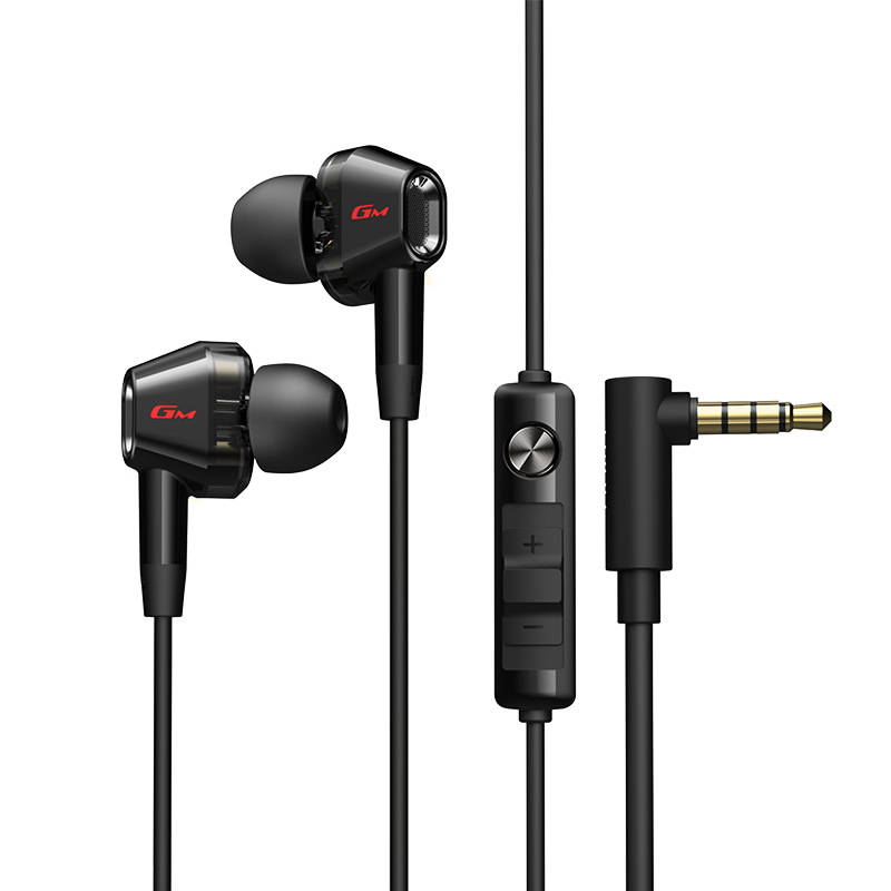 EDIFIER HECATE Dual-Engine In-Ear HiFi-Grade Dual-Coil Quad-Core Wired Headphones with Microphone for Music, Movies, PC Gaming, E-Sports, Black