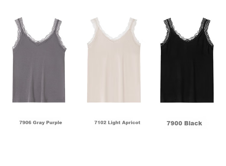 Schiesser [Thick Version] Women's Thick V-Neck Double-Sided Brushed Soft Camisole Lace Trim Thermal Underwear Vest 22