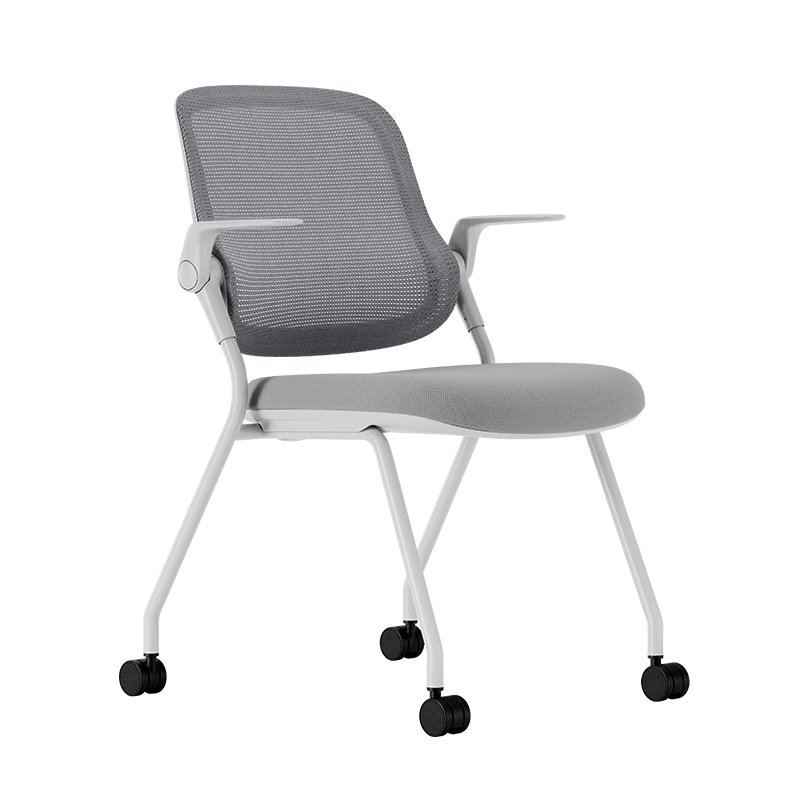 Deli KF266 Conference Training Chair, Backrest Office Computer Chair, Multifunctional Folding Storage Chair, Folding Armrests