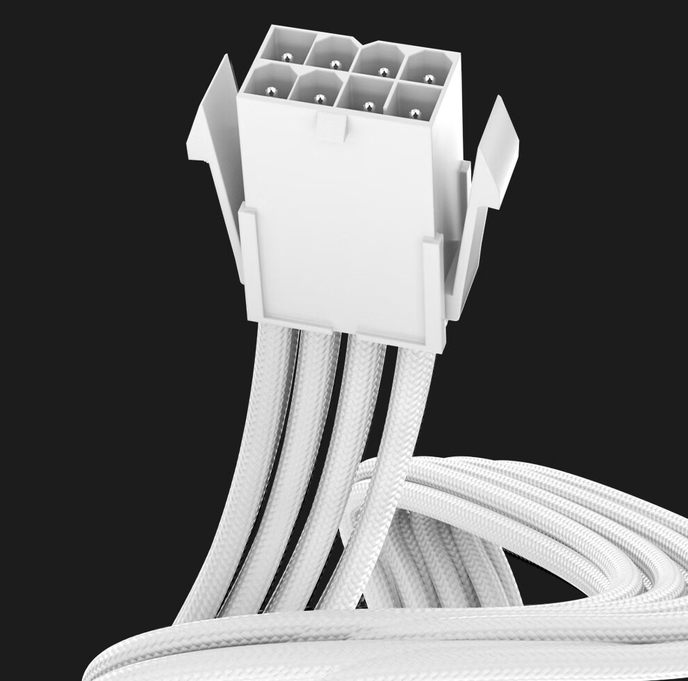 BURLEFRAN Graphics Card Power Cable Extension Cord, Length 350mm, 8-Pin to 6+2-Pin Male to Female (8 to 6+2P), White 3