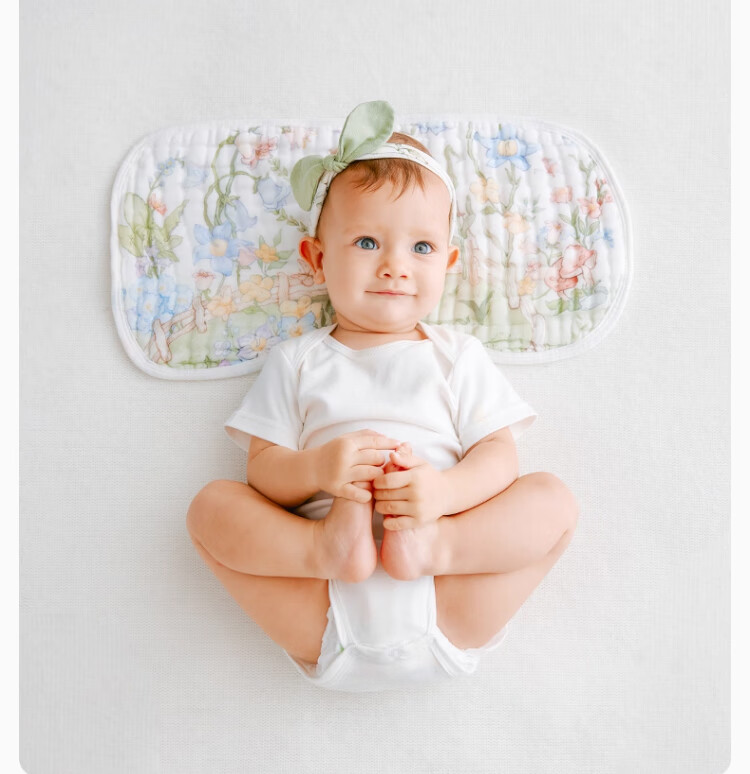BUBBLE TREE 0-3 Months Baby Pillow Flat Pillow 12-Layer Pure Cotton Gauze Newborn Sweat-Absorbing Breathable Pillow 24