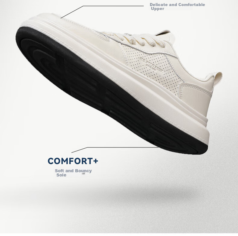 U.S. POLO ASSN. Men's Shoes, Spring And Summer New Style Breathable White Sneakers, Outdoor Casual Shoes for Men, Soft-Soled Lightweight Skateboard Shoes for Me 10