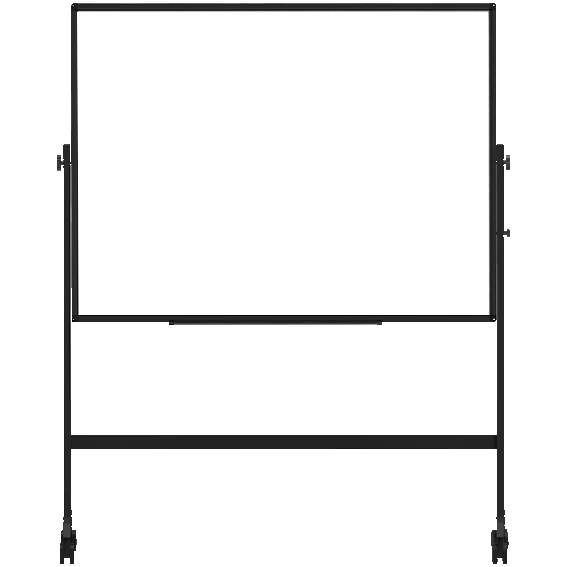 BibiNiu 120x90cm Whiteboard Writing Board with Stand, Mobile, Adjustable Height, Flip, Stable, Single-Sided Blackboard for Home, Office, Teaching, Training, Meeting, Children BBNV-A90120