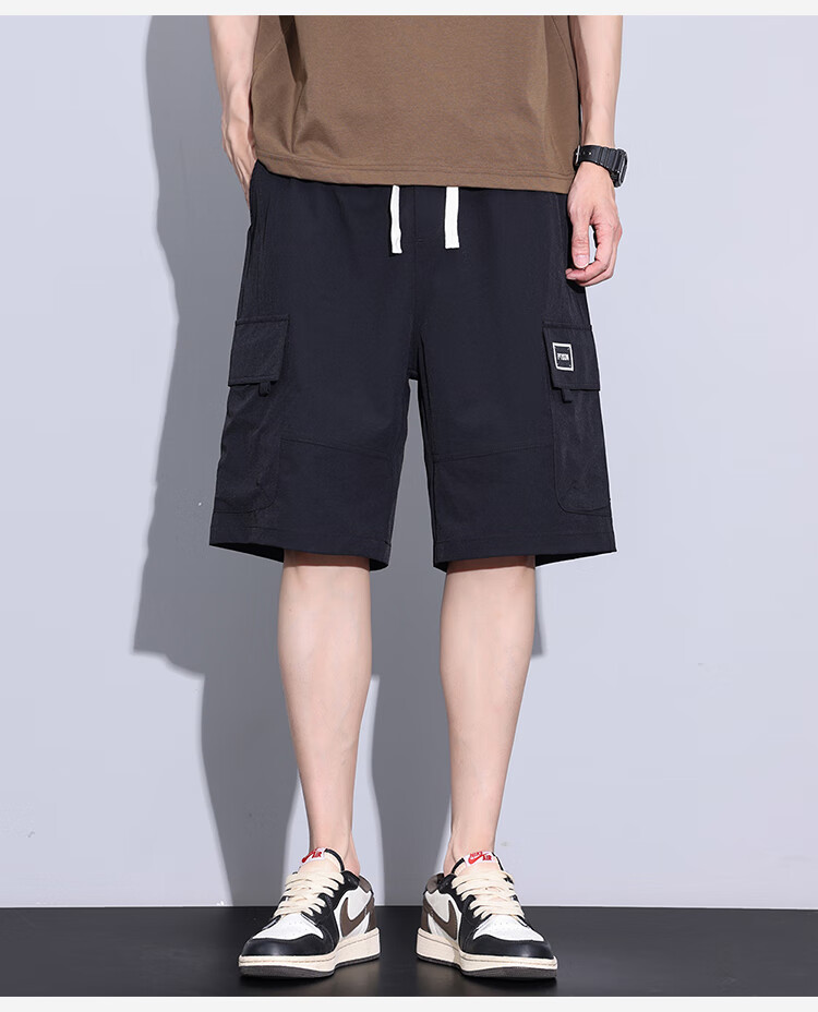 Yipintiancheng [Workwear Shorts] 2025 Summer Men's Five-Point Pants, Fashionable Workwear Multi-Pocket Trendy Outdoor Sports Shorts 5