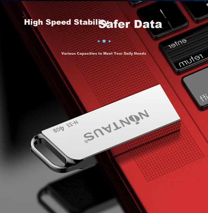 NINTAUS 64GB USB2.0 Flash Drive N-33 Silver Metal Office Business Proposal Thumb Drive for Phone And Computer, Car Mini USB Drive 7