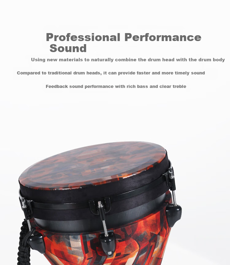 MOSEN 12-Inch Professional African Drum, Carbon Fiber Material Lijiang Hand Drum, Adjustable Tuning Fashion Style, Cosmic Blue 10