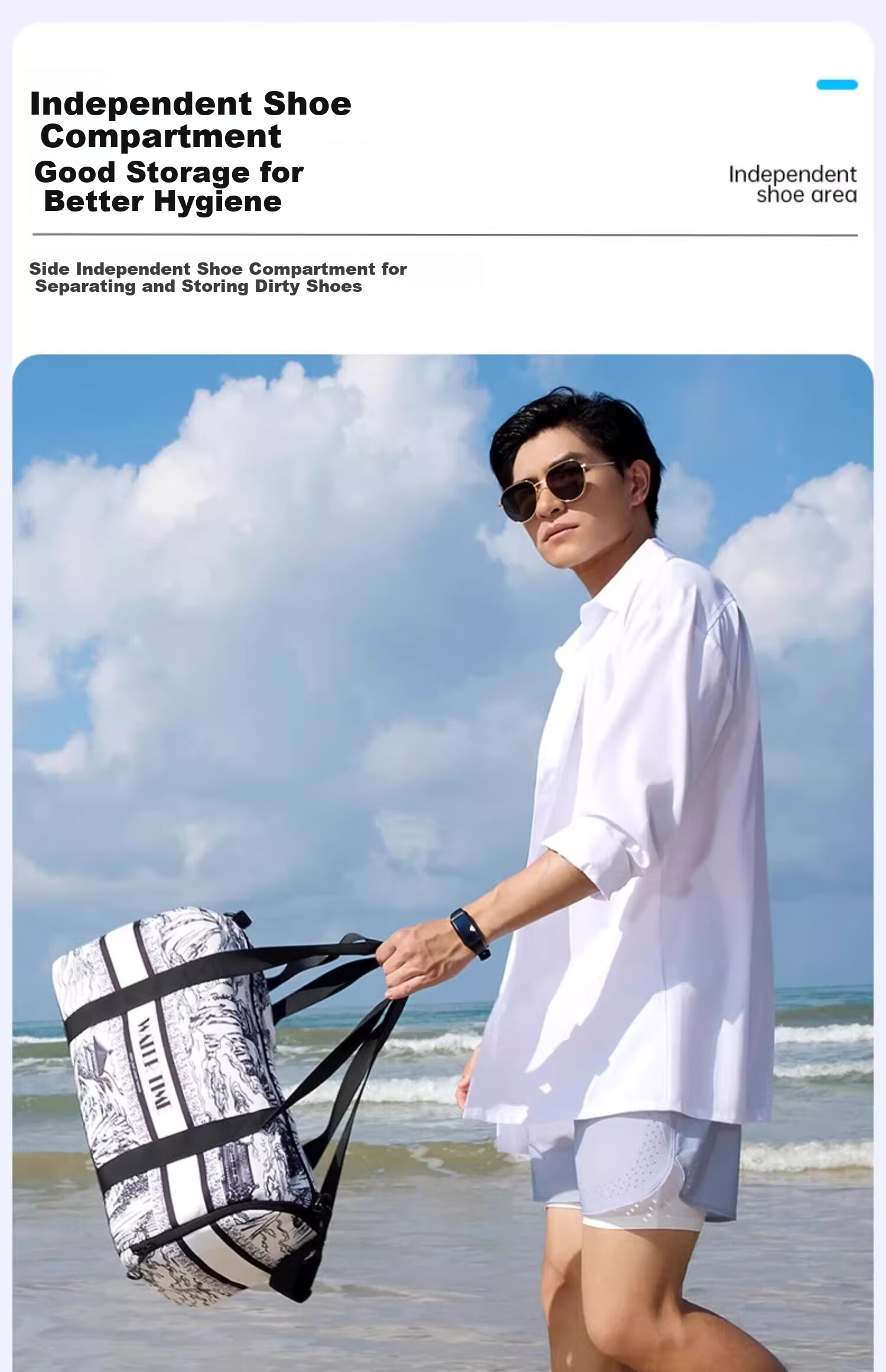 WATERTIME / Shuichuan Swim Bag, Dry And Wet Separation Swimsuit Storage Waterproof Bag, Men's And Women's Fitness Bag, Beach Backpack Equipment 7