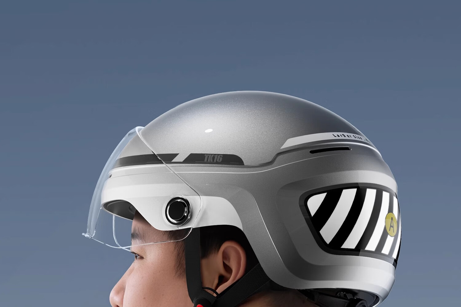 TWOBEE Electric Bike Helmet Summer Half Helmet Electric Motorcycle Scooter Helmet 3C Certified Men's Extra Large Size Four Seasons Helmet Galaxy Silver 17