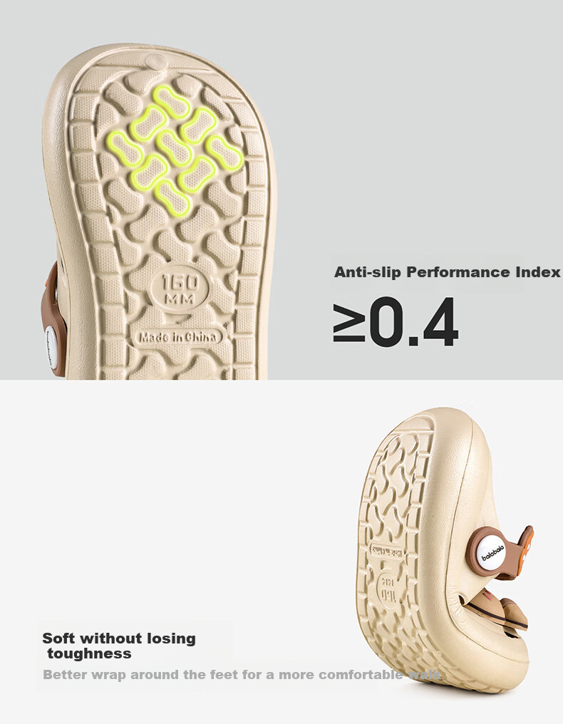 BALABALA Baby Sandals, Summer Cute Cartoon Home Slippers, Boys And Girls Closed-Toe Non-Slip Outdoor Shoes, Children's Beach Sandals 8