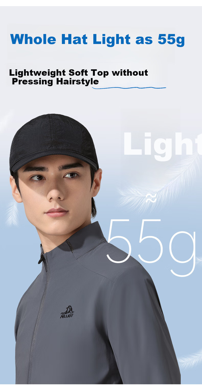 FitonTon Baseball Cap for Men, Spring And Summer Sun Protection Visor Hat, Korean Style Fashionable Cap, Large Head Circumference Wide Brim Outdoor Men's Hat 8