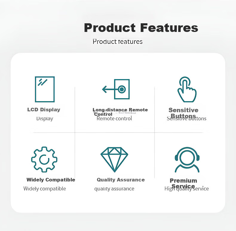 Gusenzhe Universal Air Conditioner Remote Control Compatible with All Brands Including Gree, Midea, Haier, Hisense, Kelon, Xinko, Panasonic, TCL, Hualing, Changhong, Aux, And Chigao 2