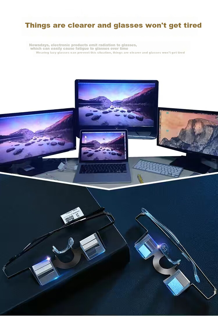 DRATRA Lazy Glasses Multifunctional for Reading Books And Watching TV While Lying Down, Refraction Mirror, Ultra-Light Bedside Viewing Device for Watching Shows, Lightweight Model 4