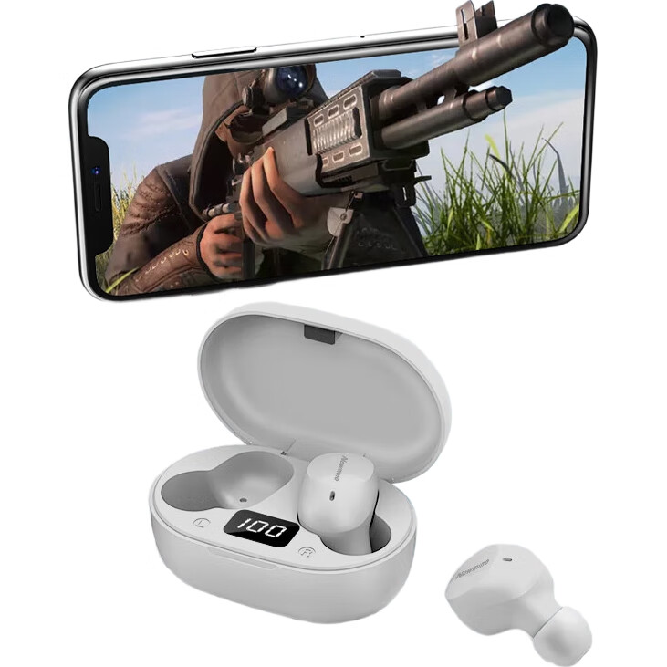 Беспроводные наушники Newmine LY02 TWS, вкладыши Bluetooth 5.1, с дисплеем уровня заряда, белый
