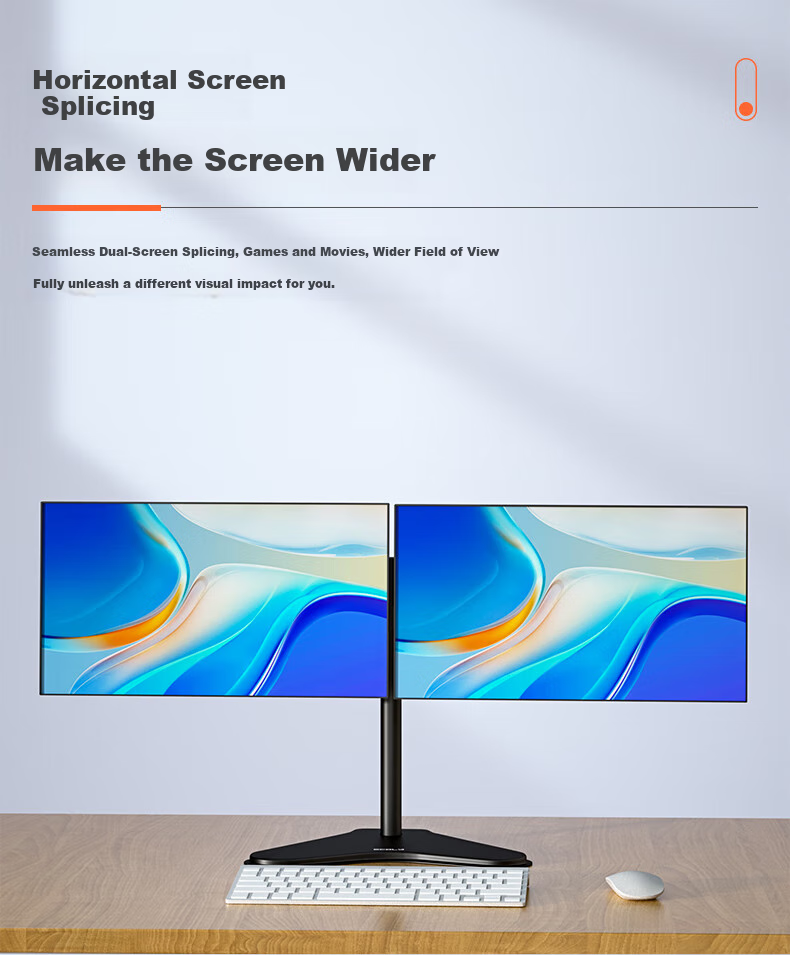 ECOLA Monitor Computer Stand, Height-Increasing Stand, Mechanical Arm Bracket, Spiral Lifting Mechanism, Spring Display Screen Support FT52BK 6