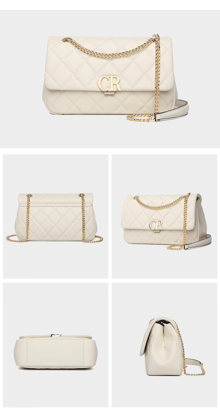 CROCODILE Goddess Festival Light Luxury Cowhide Women's Handbag, Classic Diamond Pattern Shoulder Bag, High-End Crossbody Ladies Chain Bag, Gift 7