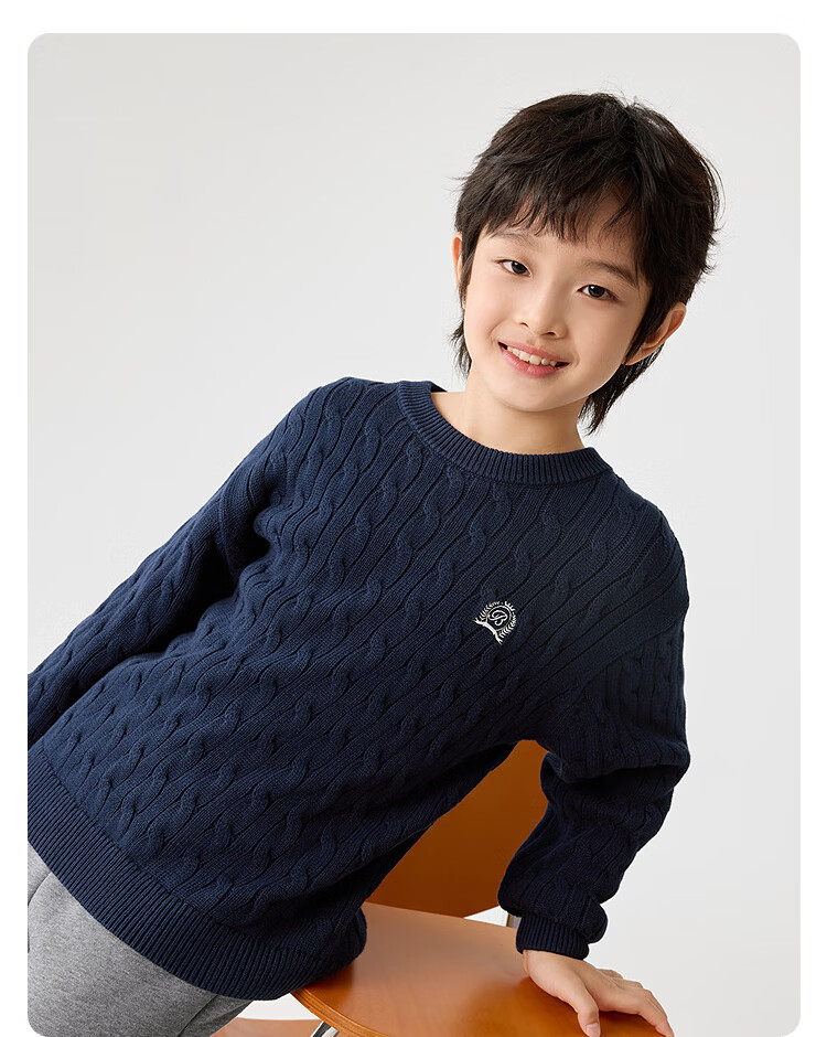 BALABALA Children's Clothing, Boys And Girls Winter Sweater, Round Neck Knit Sweater, Comfortable And Trendy, 208425103203 8
