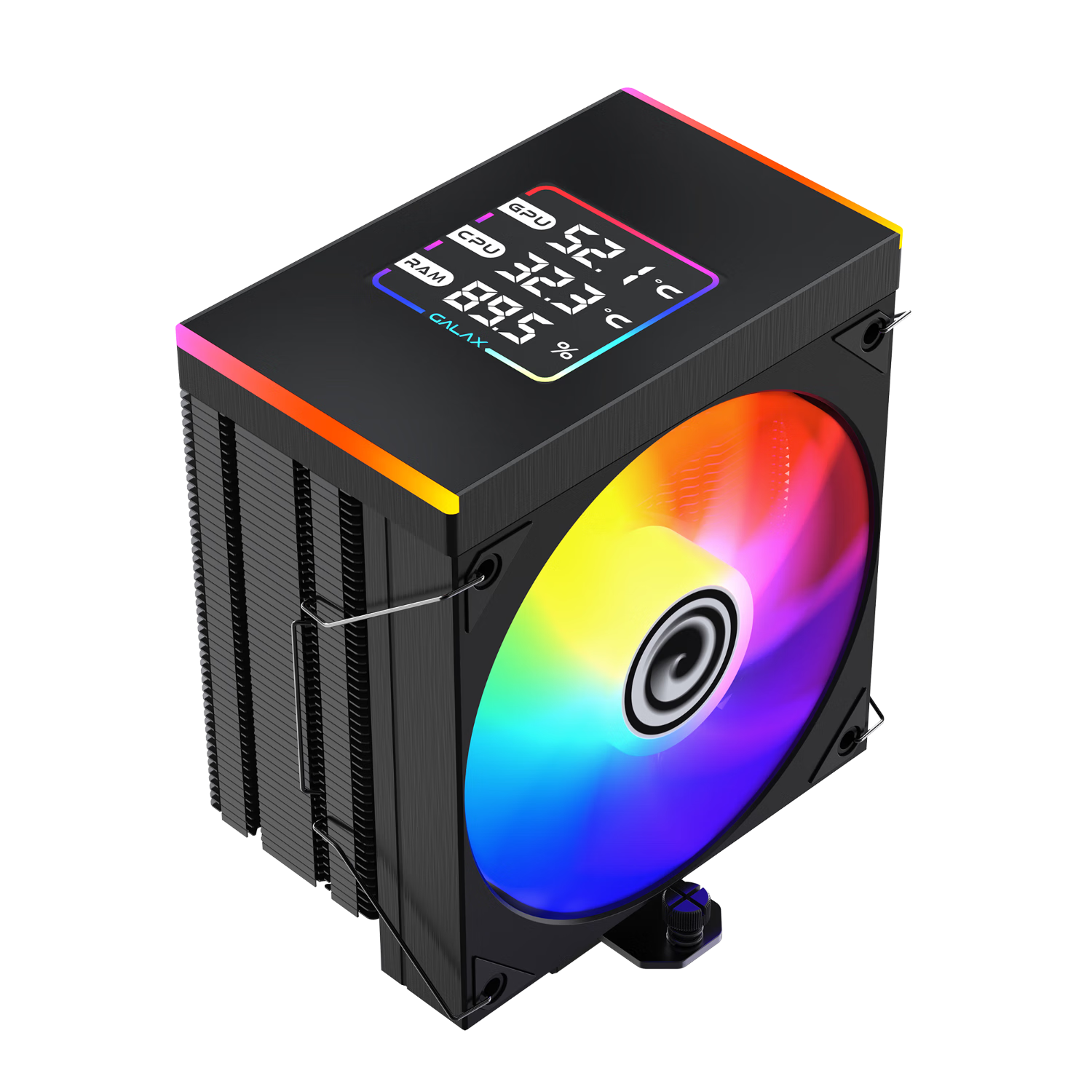 Yingchi Fengrui V6DL Digital Display CPU Air Cooler (Anti-Gravity 6 Heat Pipes / Compatible with 1700/AM5/ARGB Sync / PWM Temperature Control / Multi-Platform / with Thermal Paste)
