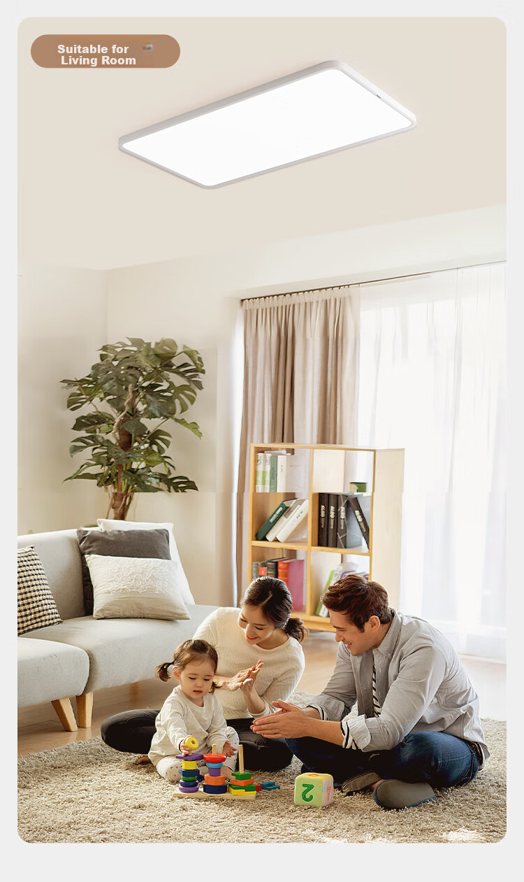 Haier Eye-Protection Ceiling Light, Full Spectrum Living Room Lamp, Simple Bedroom LED Lighting Fixture [Installation Included] 37