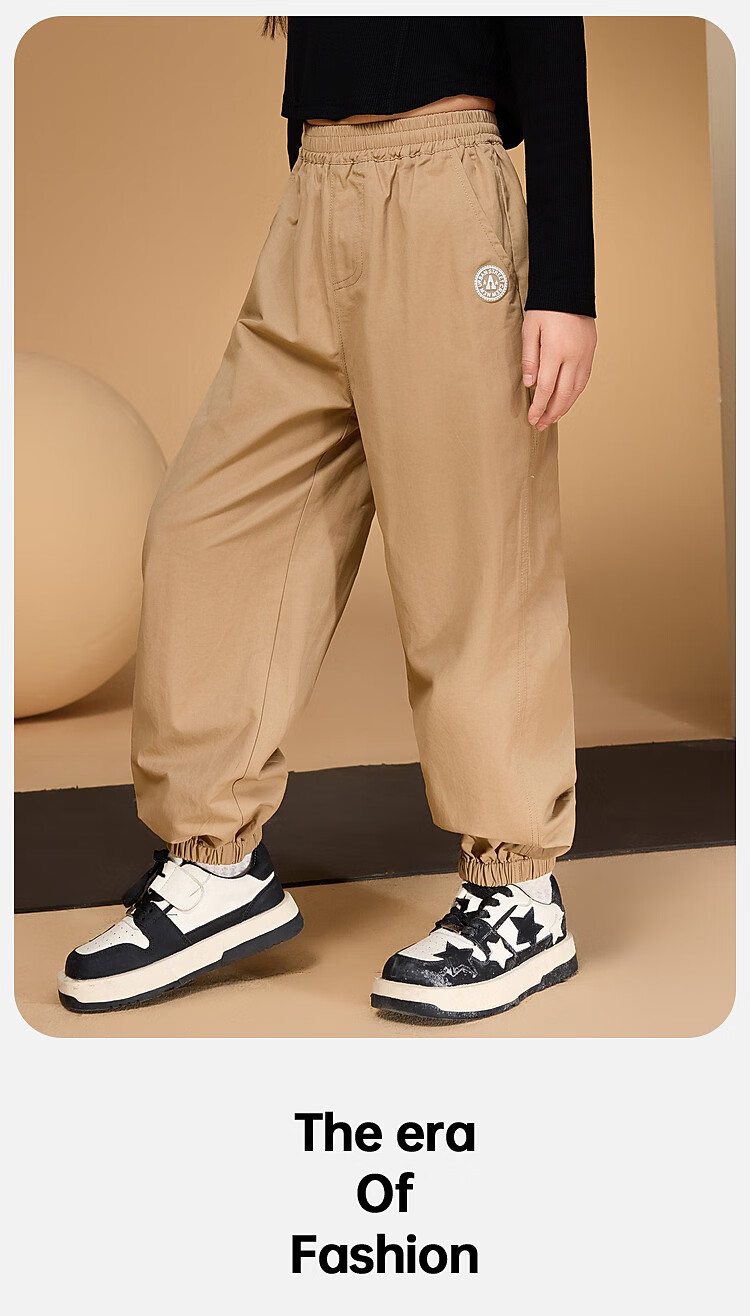 ASK JUNIOR Children's Clothing Girls' Youth Autumn Sports Pants Jogger Running Casual Trousers Black 110 18