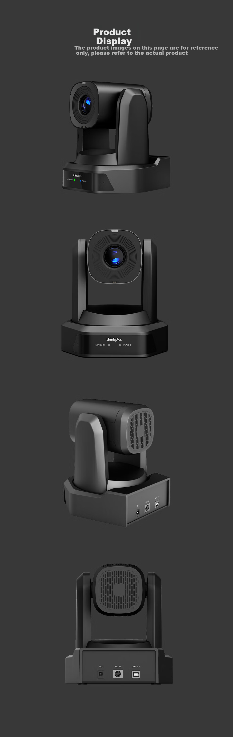 Lenovo ThinkPlus Video Conference Camera with Microphone And Pan-Tilt Zoom, 1080P HD, 10x Optical Zoom, AI Tracking Auto Focus YT-HD18S 13