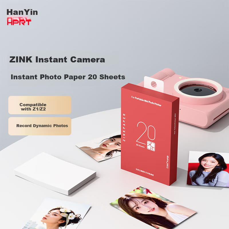 HPRT Z1 Instant Camera Film, 20 Sheets Per Box, Zink Photo Paper with Adhesive Backing, Compatible with Z1 Z2 Instant Cameras, Pocket Printers, Home And Portable Printing Paper