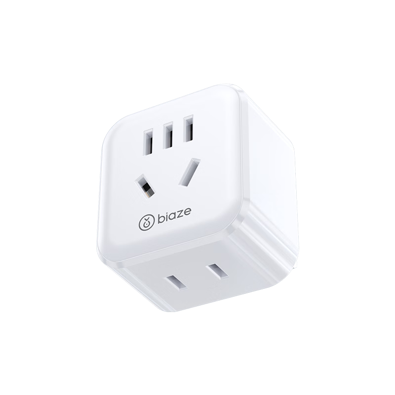 BIAZE 2-Port US Standard Travel Power Socket/Adapter Plug Converter for USA Canada Japan Mexico Taiwan Thailand White No Switch