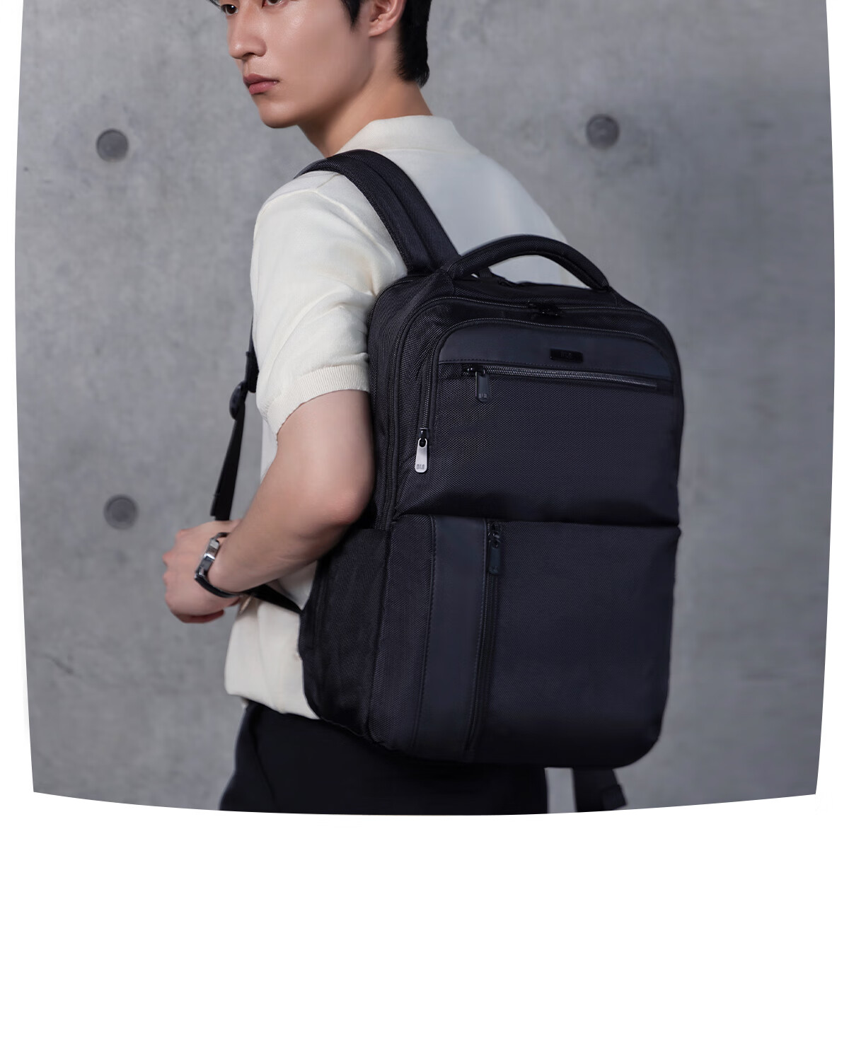 HLA Large Capacity Men's Backpack Business Commuter Travel Laptop Bag Black 21L 14