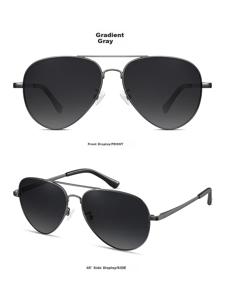 HLA Polarized Sunglasses, Driving-Specific Glasses, Anti-Glare Sunglasses for Men, Gift, Gradient Gray (Gun Frame) 12
