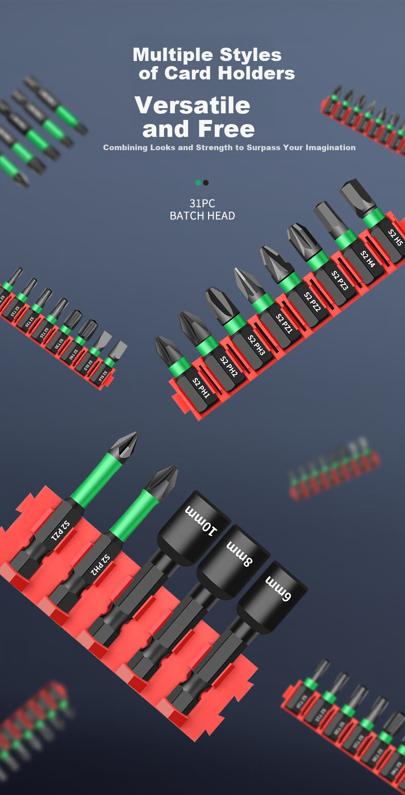 Baolian Screwdriver Set with Strong Magnet, Phillips, Flathead, Hex, Torx, 31 Pieces S2 Alloy Steel 4