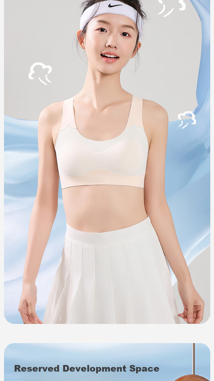 Ordifen 26 New Style [2-Pack] Girls' Bra, Anti-Shock And Anti-Hunching, for Teenage Girls in Puberty, Underwear for Middle School Students, 16 Years Old, 3 Levels 4
