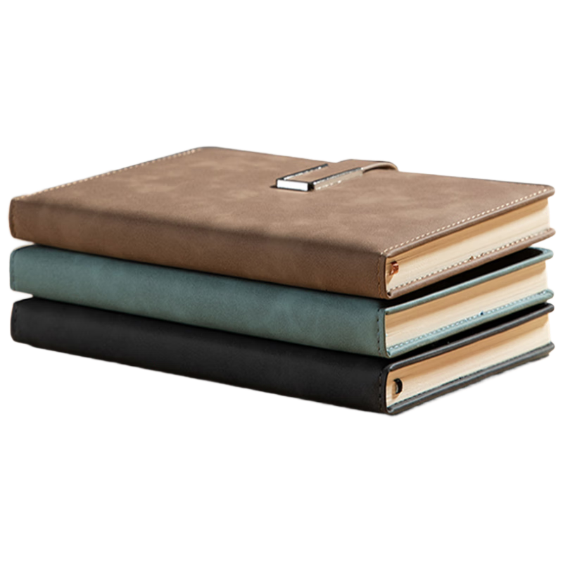 COMIX Premium Business Lambskin Notebook with Magnetic Clasp, Leather Cover, Skin-Friendly Journal, Thickened Meeting Record Book, Stylish Office Use, A5 Size, 120 Sheets, Green ECBP149