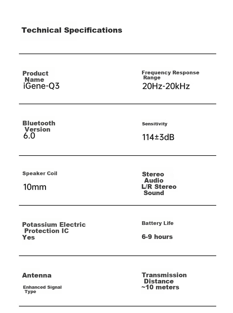 IGene [Sound Quality And Appearance 0 Negative Reviews] Ear Clip Bluetooth Headphones, Open-Ear, Non-In Music Sports Long Battery Life Bone Conduction Concept Suitable for OPPO Huawei Vivo OnePlus 21