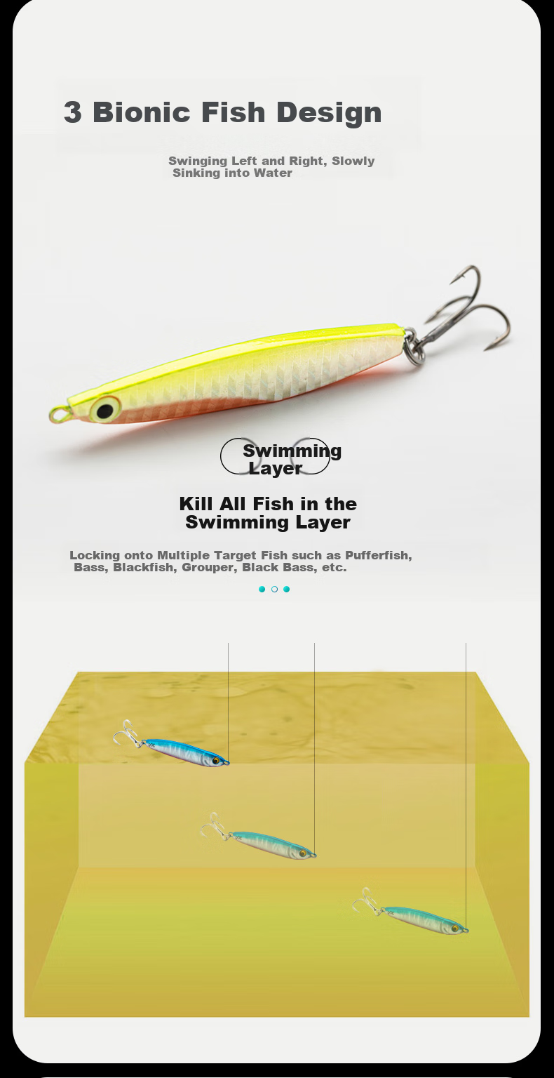 Wei Lianmeng 7g 6-Pack Lead Fish Iron Plate Long-Distance Casting Iron Plate Lure Full-Swimming Layer Lure Imitation Flash Fish Bait Fishing Tackle 4